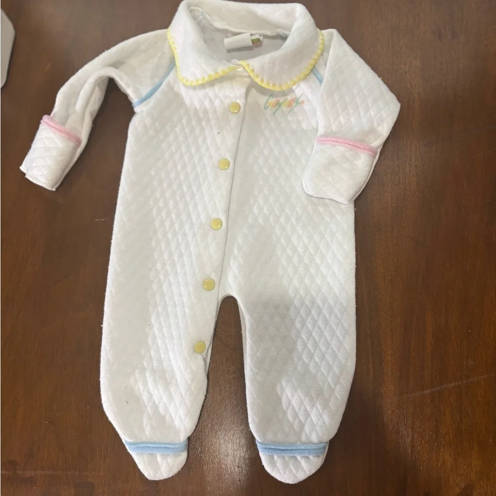 Vintage 1990 Quilted Kids One Piece